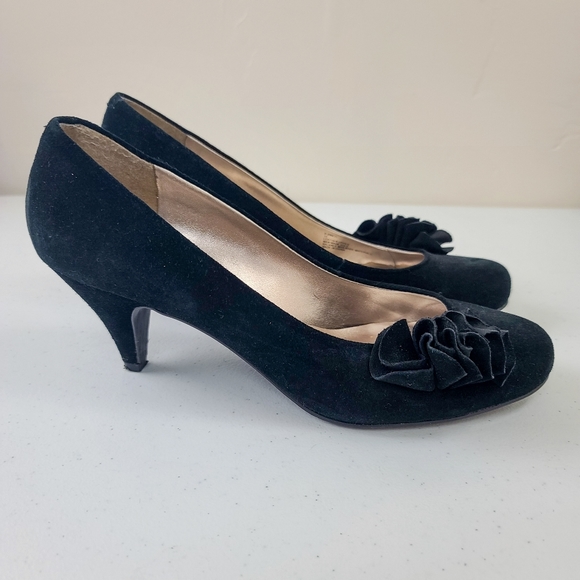 Steve Madden Women's Black Preti Suede Heels Size 11 - Picture 2 of 8